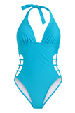 Luxe Cutout One-Piece Miami Blue