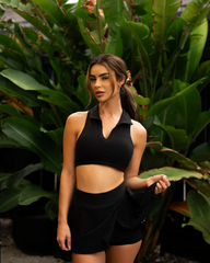 Miami Gardens Lapel Racer Sports Bra 'Black'