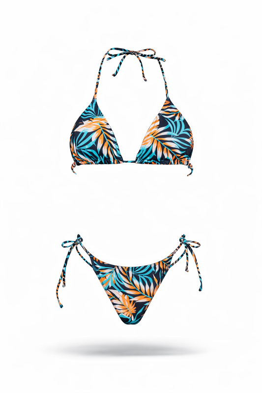 Tropical Midnight Leaf Bikini